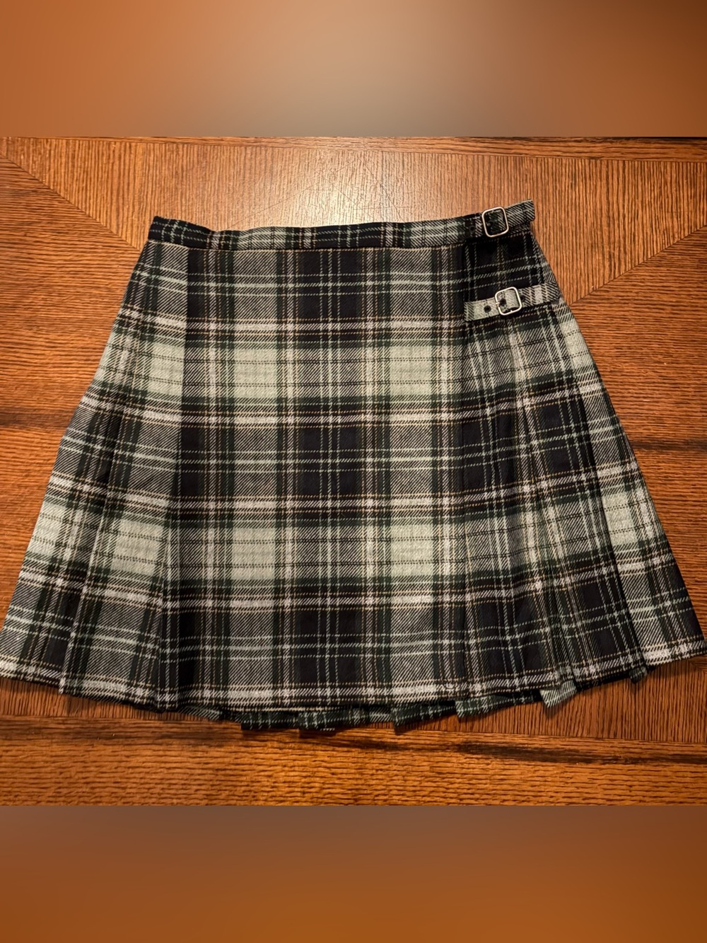 J. Crew Black and Gray Plaid Mini Skirt